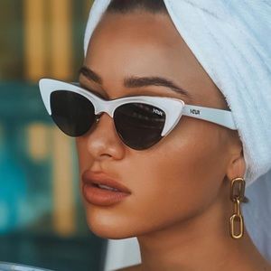 White Cat-Eye Sunglasses- Brand New
